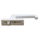 SIEGENIA LM Euroline weiss Handhebel Griff Getriebegriff Fenstergriff halbrunder Griff Lochabstand 98 mm Raum4SchrankA4/3 -