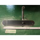 Halbgarnitur Drückerlochteil Ginevra Ø21mm Langschild Rund 265x60x2mm blind Edelstahl matt sichtbar verschraubt Vierkant 8mm Rechts Links verwendbar Lochabstand ca.240mm