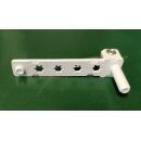 MACO Ecklager 80 x17mm. 2 Haltezapfen 7 x 22mm & 7 x 3mm, Zapfen 30 x 7mm Weiß FachVR3/032