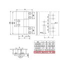 SAVIO Türband 3-teilig Silber 20mm Drehpunkt, 78mm Lochabstand und 103mm FachP3741