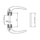 SAVIO Metalltürdrücker Drückerpaar Türgarnitur Weiß Vierkant 8x94mm Lochabstand 43mm und 50mm FachVR3/036