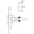 SAVIO Metalltürdrücker Drückerpaar Türgarnitur Weiß Vierkant 8x94mm Lochabstand 43mm und 50mm FachVR3/036