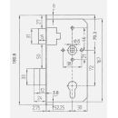 BEVER Einsteckschloss 400P4 55/72/8 Flachstulp 33x179 mit...