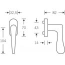 Fenstergriff FSB 34-1144 ovale Rosette nicht...
