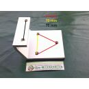KWS Grundstütze - Griffstütze 8607 Aluminium 88 x 100 RaumX1087