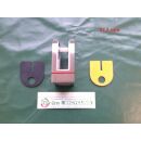 Glashalter halbrund mit Sicherungsstift und Gummieinlagen...