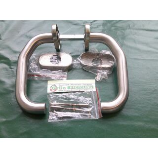 SÜD METALL Metalltürdrücker Drückergarnitur - Drückerpaar Edelstahl , inkl ovaler Rosette RaumX1130