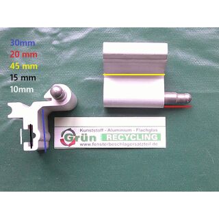 HUECK Eckband für Aluminiumfenster - zum Klemmen - Silber Rechts RaumX1133