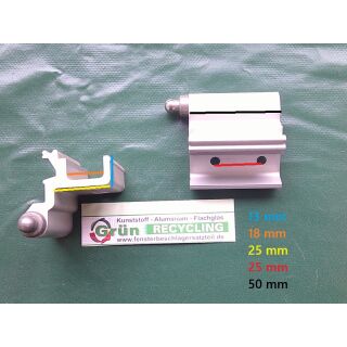 HUECK Alu Eckband zum Klemmen - Silber Links RaumX1135