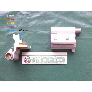 HUECK Alu Eckband Klemmband - Silber Links SchrankP281/7