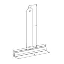 Aufhängeprofilstück Mini-Aufhängefeder mit Nase, kunststoffbeschichtet 170mm A 100mm L 157mm Feder 0,25 FachVR8/057