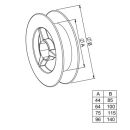 Mini-Steckgurtscheibeverschiebbar 115 mm-Achtkantwellen SW 40 FachVR8/007
