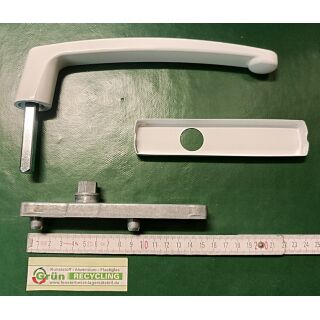 SIEGENIA Griff Hebeschiebetür HS300 Globe 10mm Vierkant, 80mm Lochabstand Links Rechts verwendbar Weiß Raum4SchrankA3/26
