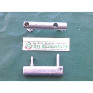 SIEGENIA AUBI Eckband - Flügelband 70 x 17 mm , mit 2 Haltezapfen 16 und 21 x 5 mm - mit Flügelbremse , Hell verzinkt SchrankP284/2
