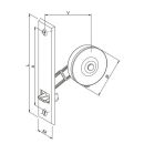 Einlassgurtwickler mit Abdeckung f. Gurt 22mm Lochabstand 161 mm FachVR8/64