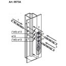 FAPIM Griff für Panik Türen Aussengriff ohne Zylinder Silber Vierkant 8x170mm Rechts oder Links umstellbar FachX2846