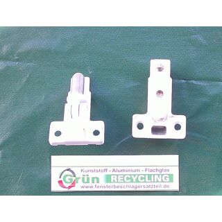 ROTO Centro Ecklager 65820504 - mit 1 Haltezapfen 17 x 6 mm , Lagerbolzen 20 x 7 mm Weiß SchrankP289/4