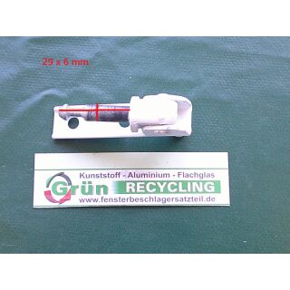 Helmitin Ecklager 62 x 14 mm - mit 1 Haltezapfen 17 x 8 mm - Lagerbolzen 29 x 6 mm Weiß SchrankP293/8