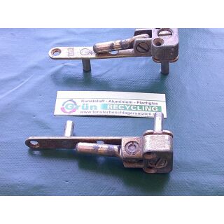 SIEGENIA Ecklager 102 x 14 mm , unten 30 mm - mit 2 Haltezapfen - Lagerbolzen 30 mm SchrankP294/8