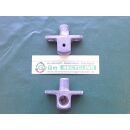 Ecklager 46 x 17 mm - mit 2 Schraublöcher , 1 Haltezapfen 14 x 10 SchrankP295/2