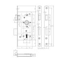 Einsteckschloß 60/72/20 mm links Edelstahlstulp...