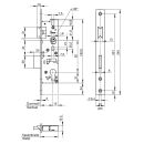 WILKA Rohrrahmenschloss PZ 1438 35/92/8 Flachstulp 24x245...