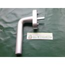 NOTTER Griff Fenstergriff für Einsteck / Einbohrgetriebe - rund L Form EV1 Silber 02075001 FachP1590