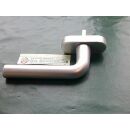NOTTER Griff Fenstergriff für Einsteck / Einbohrgetriebe - rund L Form EV1 Silber 02075001 FachP1590