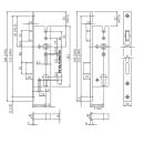 BKS Rohrrahmenschloss 1314 Dorn 45/92/8 mm Flachstulp...