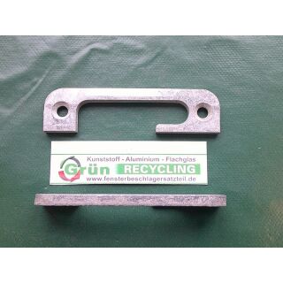 Schließblech Halbrund für Kantengetriebe 96 x 24 x 5 mm SchrankP302/7