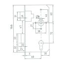 BEVER Einsteckschloss 360P 60/72/8 Flachstulp 24x166...