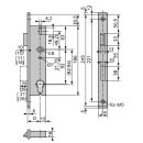 WSS SCHLECHTENDAHL Rohrrahmenschloss 24 mm NIRO U Stulp...