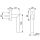 HOPPE Fenstergiff Amsterdam Dreh/Kipp Secustik, Vierkant 7 x 32mm vorstehend,  E0400/US956 M5 x 35/40, F69 Edelstahl Matt