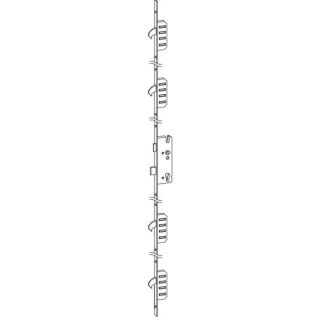 WINKHAUS Mehrfachverriegelung mit 4 Hakenriegel 40 mm Dorn Entfernung 92 mm 16 mm Stulp silber Container2