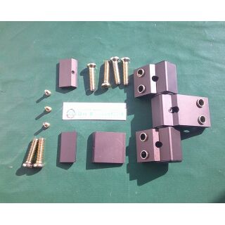 HUECK Türband 3-tlg. Drehpunkt 20mm, Befestigungsabstand 62,5mm , Band 130mm Braun FachP4193