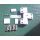 HUECK Türband 3-tlg. Drehpunkt 20mm, Befestigungsabstand 62,5mm , Band 130mm Weiß FachP4194