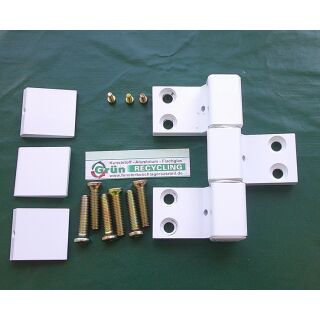 HUECK Drehband Türband Weiß 3-tlg. - Drehpunkt 20mm , Z 994 216 64.0001 FachP4196