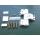 HUECK Türband Drehband 3-tlg. Weiß - Drehpunkt 36mm 994 214 64 FachP4199