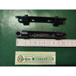 SIEGENIA Axerlager Scherenlager 7, 0074, 108 x 14 mm, 2 Haltezapfen 2,5 x 7 mm ohne Axerlagerstift , Braun FachC20/6