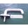 OGRO Fenstergriff Silber - Vierkant 35 x 7 mm , Lochabstand 43mm FachP1441