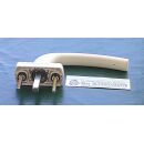 MACO Fenstergriff Easy mit 45° Raste - Nocken 10/12 - mit Vierkantstift 35mm - Handhebel Cremweiß , Rosette Weiß FachP4227