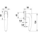 MACO Fenstergriff Rhapsody Titan Nocken 10mm mit Stift 35 x 7mm FachP4228
