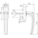 ROTOLINE Secustik Fenstergriff Titan Matt - Lochabstand...