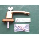 ROTO ROTOLINE Fenstergriff Absperrbar Bronze - Vierkant 38 x 7mm - Lochabstand 43mm FachP4232