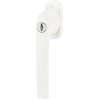 ROTO Fenstergriff SAMBA abschließbar Alu Weiß mit Logo - 100 Nm inkl. Schrauben 5x50mm - Vierkant 43 x 7mm - Lochabstand 43mm FachP4233
