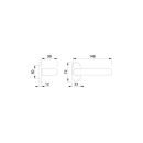 HOPPE Metalltürdrücker - Türgriff Liverpool ohne Schlüsselrosetten - 1313G/55 - Silber FachP4239