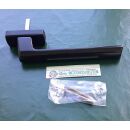 SIEGENIA Hebel Portal SI-Line HS 150 40 RAL8022 Schwarzbraun - Lochabstand 43mm - Vierkant 40 x 7 mm FachP4249