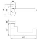 EDI Metalltürdrücker festdrehbar ALU silber...