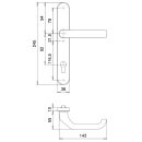 EDI Schmalrahmen Wechselgarnitur ALU braun Kronos PZ 8/92 mm AB 216 1205/2035/05 VKW3/047