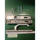 Hermo Schmalrahmen Drückergarnitur Drücker aussen niedrig ALU weiss PZ 92/8 245x35mm VKW5/021